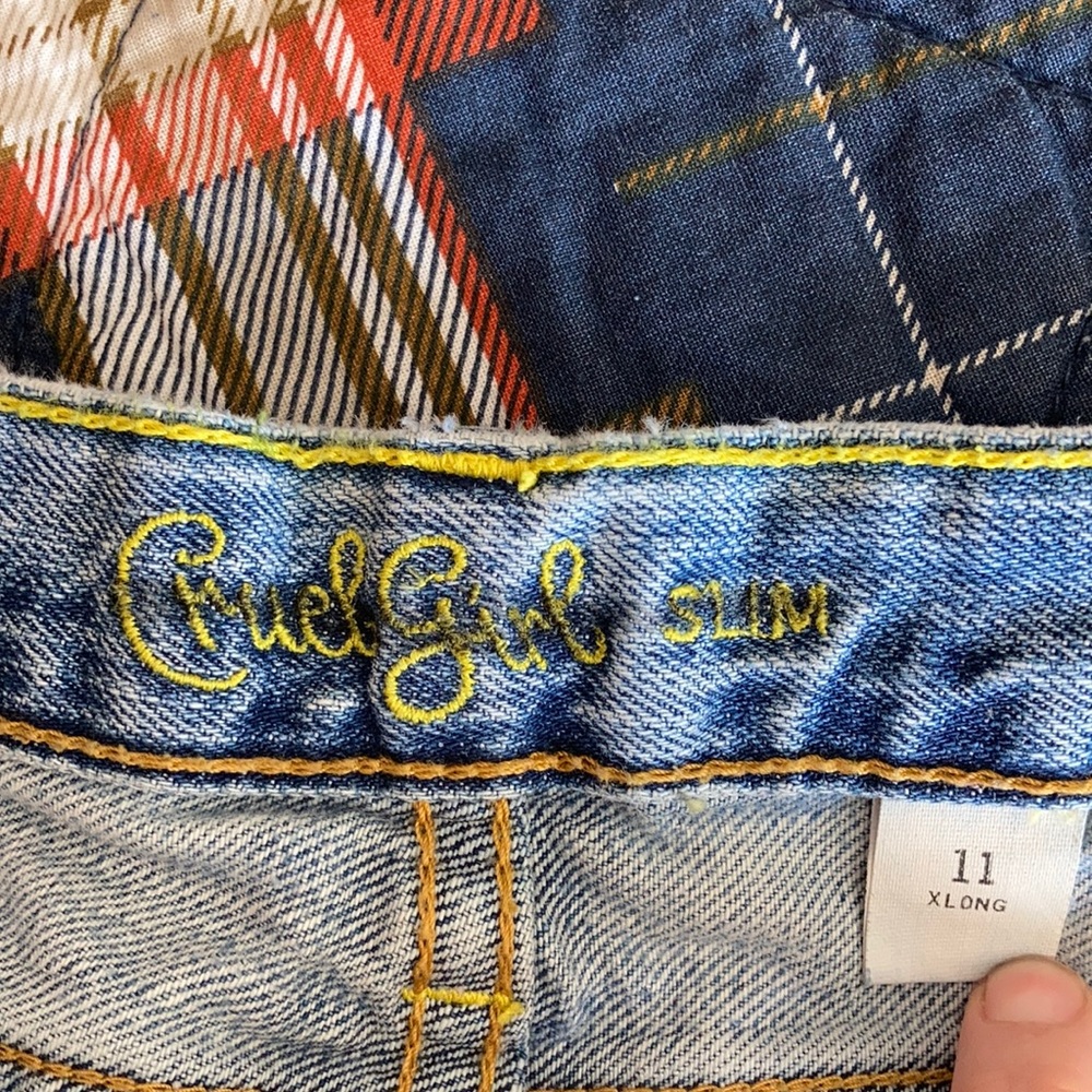 Cruel girl slim bootcut jeans size 11 extra long